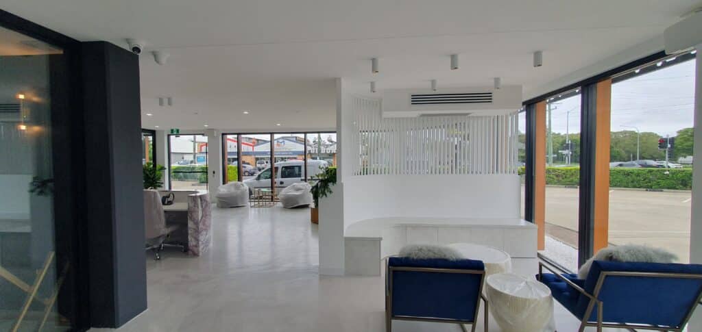 Office space with new air conditioning