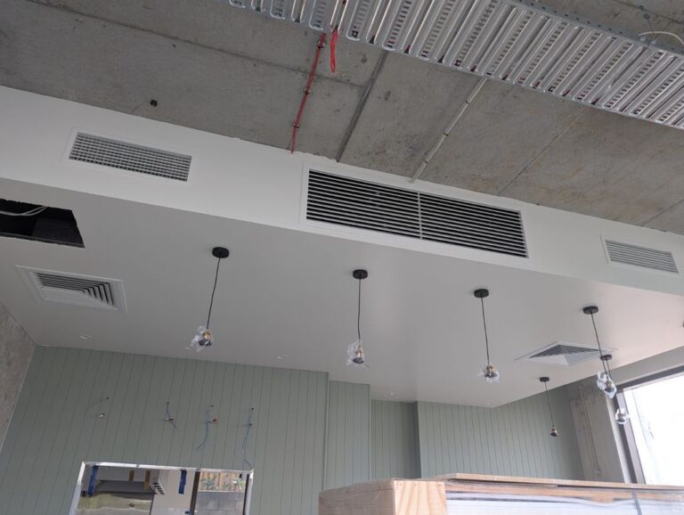 Fully installed ducted system in a commercial space