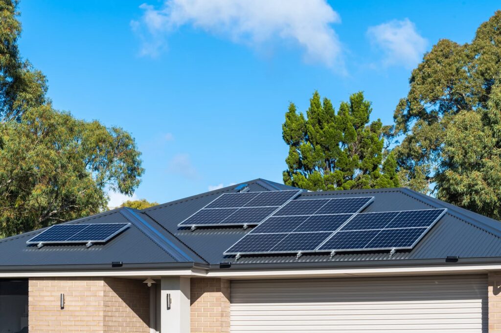 solar panels on Australian home